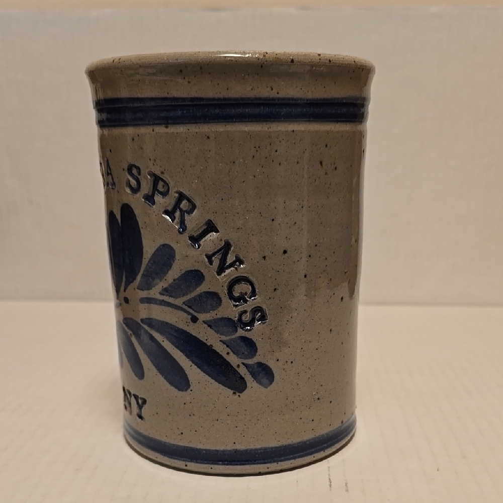 Saratoga Springs Pottery Crock / Vase / Utensil Holder - Picture 4 of 16